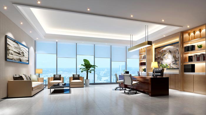 现代简约总经理办公室装修设计效果图