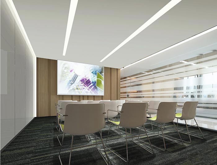 金融保险公司办公室洽谈室装修设计案例效果图