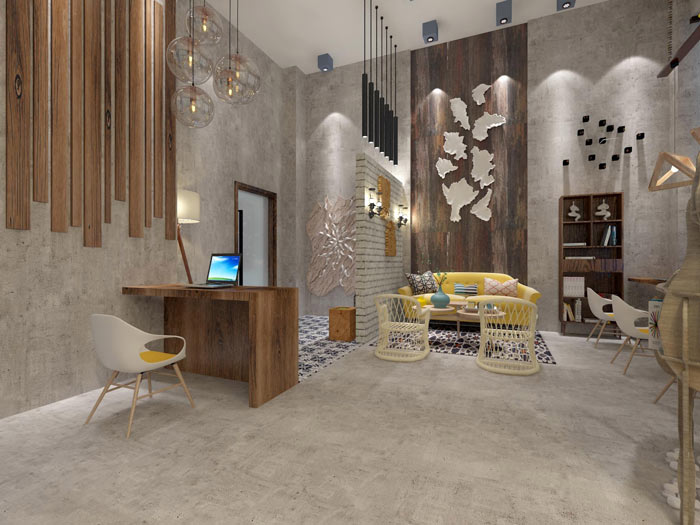 设计事务所办公室休息区域设计方案效果图