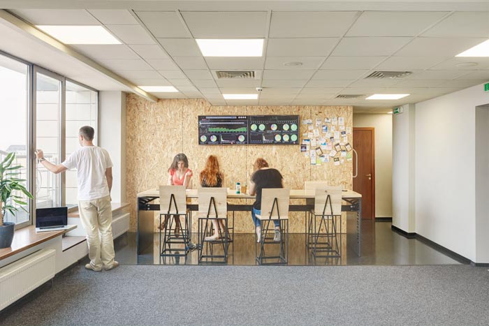 网络安全公司办公室接待区域装修设计案例效果图