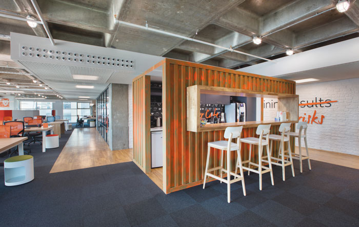 金融控股公司办公室茶水间装修设计案例效果图