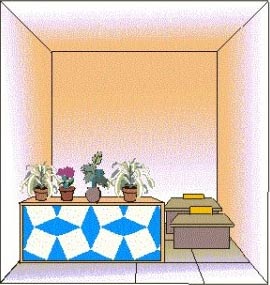 办公室入口忌乱设屏风示意图