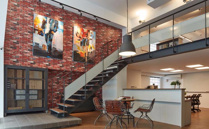 办公室改造前台装修设计案例效果图