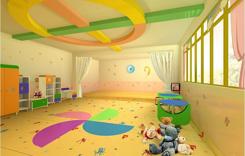 幼儿园地板图案