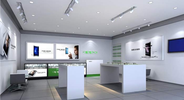 oppo智能手机体验店装修设计案例