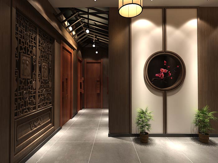 新中式火锅店包厢装修设计效果图